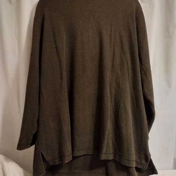 Brown Embroidered Pullover Sweater - Picture 2 of 11